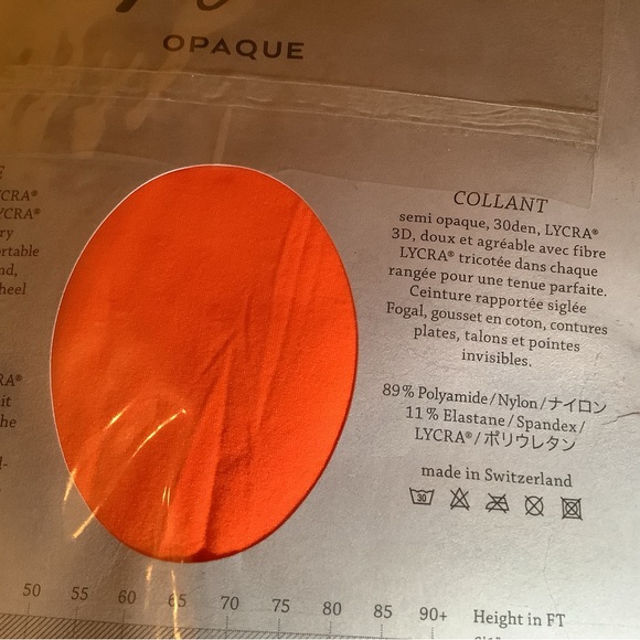 Fogal semi opaque pantyhose, 30 denier, style 138N, color orange, size: M - Picture 8 of 11